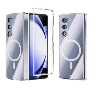 For Samsung Galaxy Z Fold5 5G ABEEL Transparent MagSafe Magnetic Scratch-resistant PC Phone Case(Transparent)