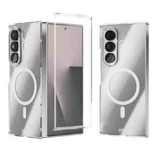 For Samsung Galaxy Z Fold7 5G ABEEL Transparent MagSafe Magnetic Scratch-resistant PC Phone Case(Transparent)