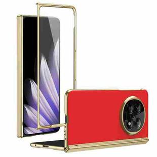 For OPPO Find N5 Integrated AG Frosted Vacuum Plating Phone Case(Red)