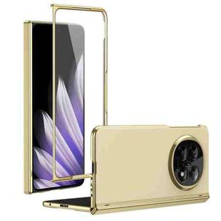 For OPPO Find N5 Integrated AG Frosted Vacuum Plating Phone Case(Gold)
