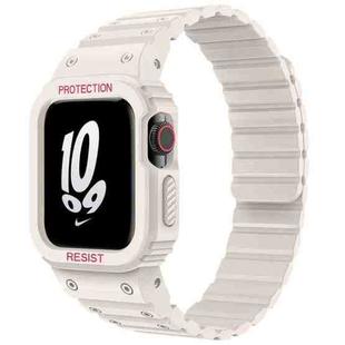 For Apple Watch Ultra 2 / Ultra 49mm xDfind Magnetic Silicone Watch Band with Integrated Watch Cover(Sarlight)