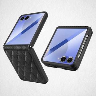 For Samsung Galaxy Z Flip7 5G Integrated Full Coverage Diamond Texture Phone Case(Black)