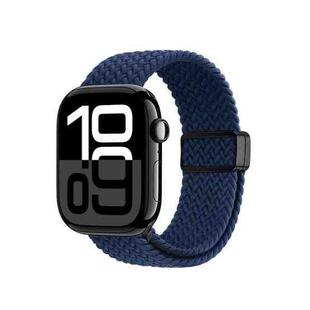 For Apple Watch 42 / 44 / 45 / 46 / 49mm DUX DUCIS Mixture Ultra Series Magnetic Buckle Nylon Braided Strap(Deep Blue)