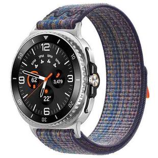 For Samsung Galaxy Watch8 / 8 Classic xDfind Nylon Hook and Loop Fastener Watch Band(Royal Blue Orange)