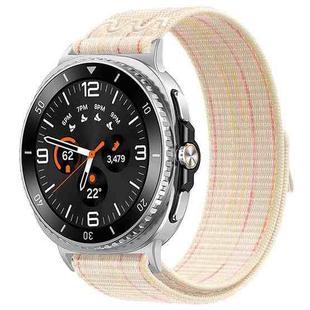 For Samsung Galaxy Watch8 / 8 Classic xDfind Nylon Hook and Loop Fastener Watch Band(Starlight Pink)