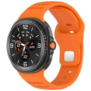 For Samsung Galaxy Watch Ultra/Ultra 2025 xDfind Round Dots Silver Stud Buckle Silicone Watch Band(Orange)