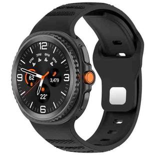 For Samsung Galaxy Watch Ultra/Ultra 2025 xDfind Round Dots Silver Stud Buckle Silicone Watch Band(Black)