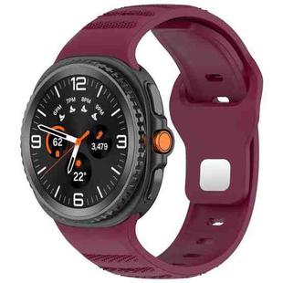 For Samsung Galaxy Watch Ultra/Ultra 2025 xDfind Round Dots Silver Stud Buckle Silicone Watch Band(Wine Red)