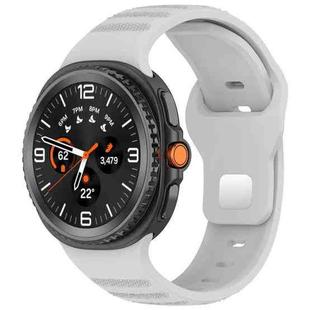 For Samsung Galaxy Watch Ultra/Ultra 2025 xDfind Round Dots Silver Stud Buckle Silicone Watch Band(Light Grey)