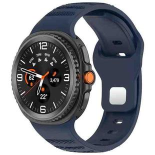 For Samsung Galaxy Watch Ultra/Ultra 2025 xDfind Round Dots Silver Stud Buckle Silicone Watch Band(Midnight Blue)