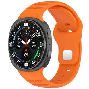For Samsung Galaxy Watch8 / 8 Classic xDfind Round Dots Silver Stud Buckle Silicone Watch Band(Orange)