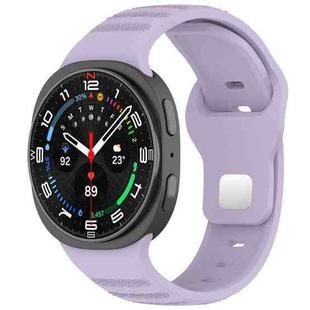 For Samsung Galaxy Watch8 / 8 Classic xDfind Round Dots Silver Stud Buckle Silicone Watch Band(Purple)
