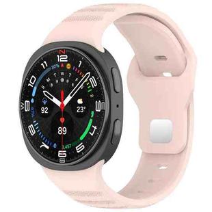 For Samsung Galaxy Watch8 / 8 Classic xDfind Round Dots Silver Stud Buckle Silicone Watch Band(Pink)