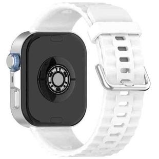 For Huawei Watch Fit4 Pro / Fit4 / Fit3 xDfind Silver Buckle Solid Color Silicone Watch Band(White)