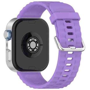 For Huawei Watch Fit4 Pro / Fit4 / Fit3 xDfind Silver Buckle Solid Color Silicone Watch Band(Purple)