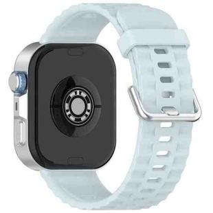 For Huawei Watch Fit4 Pro / Fit4 / Fit3 xDfind Silver Buckle Solid Color Silicone Watch Band(Light Blue)