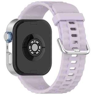 For Huawei Watch Fit4 Pro / Fit4 / Fit3 xDfind Silver Buckle Solid Color Silicone Watch Band(Light Purple)