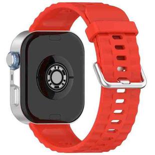 For Huawei Watch Fit4 Pro / Fit4 / Fit3 xDfind Silver Buckle Solid Color Silicone Watch Band(Red)