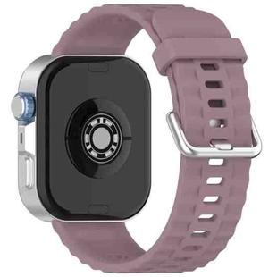 For Huawei Watch Fit4 Pro / Fit4 / Fit3 xDfind Silver Buckle Solid Color Silicone Watch Band(Smoky Purple)