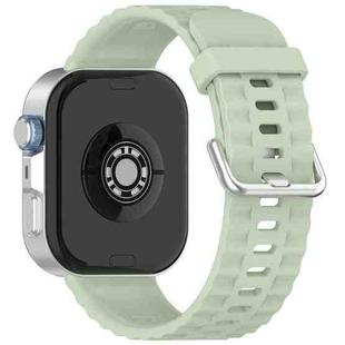 For Huawei Watch Fit4 Pro / Fit4 / Fit3 xDfind Silver Buckle Solid Color Silicone Watch Band(Light Green)