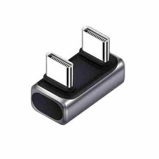 240W 80Gbps Type-C Full Function Adapter, Model:U-shaped Male to Male(Silver)