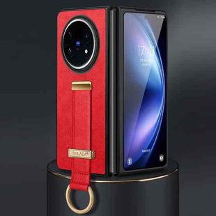 For vivo X Fold5 SULADA PC Hybrid Leather Texture Skin Feel Shockproof Phone Case(Red)