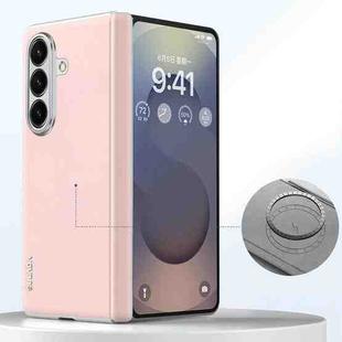 For Samsung Galaxy Z Fold7 5G SULADA Skin Feel Liquid Leather Shockproof Phone Case(Pink)