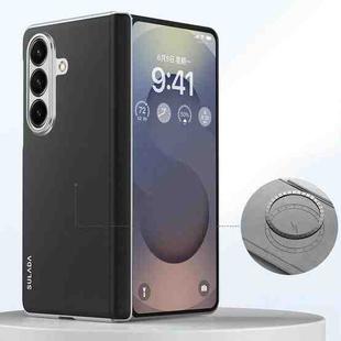 For Samsung Galaxy Z Fold7 5G SULADA Skin Feel Liquid Leather Shockproof Phone Case(Black)