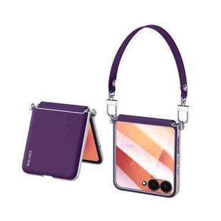 For Samsung Galaxy Z Flip7 5G SULADA Skin Feel Liquid Leather Shockproof Phone Case(Purple)