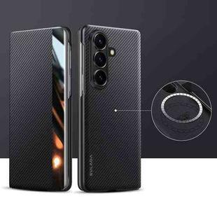 For Samsung Galaxy Z Fold7 5G SULADA Kevlar 600D Texture Smart Window Leather Phone Case(Black)
