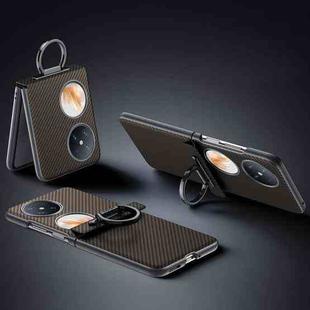 For Huawei Pocket 2 SULADA 600D Kevlar Texture PC Shockproof Phone Case with Rng Holder(Brown)