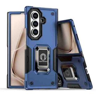 For Samsung Galaxy Z Fold7 Non-slip Shockproof Armor Phone Case with Ring Holder(Blue)