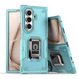 For Samsung Galaxy Z Fold7 Non-slip Shockproof Armor Phone Case with Ring Holder(Mint Green)