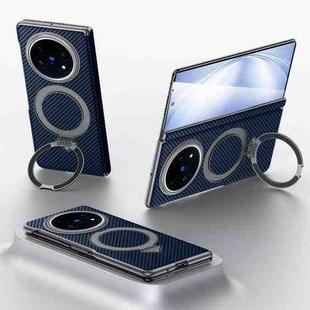 For vivo X Fold5 SULADA Kevlar Texture MagSafe Magnetic Holder Phone Case(Blue)