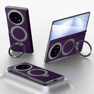 For vivo X Fold5 SULADA Kevlar Texture MagSafe Magnetic Holder Phone Case(Purple)