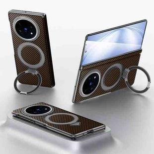 For vivo X Fold5 SULADA Kevlar Texture MagSafe Magnetic Holder Phone Case(Brown)
