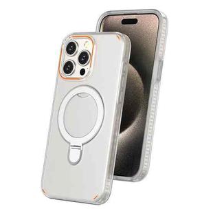 For iPhone 15 Pro Max Colorful 2 in 1 MagSafe Ring Holder Phone Case(Transparent)