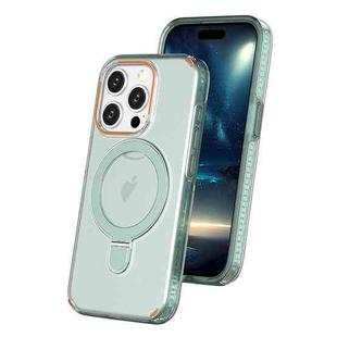 For iPhone 15 Pro Colorful 2 in 1 MagSafe Ring Holder Phone Case(Mint Green)