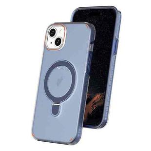 For iPhone 15 Plus Colorful 2 in 1 MagSafe Ring Holder Phone Case(Royal Blue)