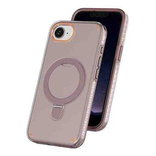 For iPhone 16e Colorful 2 in 1 MagSafe Ring Holder Phone Case(Pink)