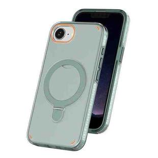 For iPhone 16e Colorful 2 in 1 MagSafe Ring Holder Phone Case(Mint Green)