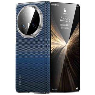 For Honor Magic V5 SULADA Kevlar Woven Texture Magnetic Leather Phone Case(Blue)