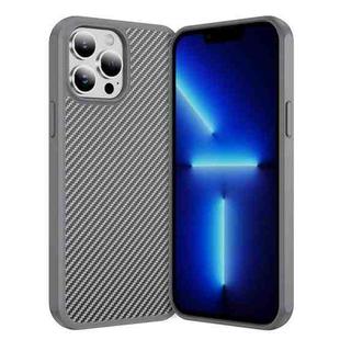 For iPhone 13 Pro Max Carbon Fiber Texture Skin-feel MagSafe Phone Case(Grey)
