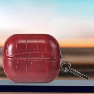 For Samsung Galaxy Buds3 / Buds3 Pro Candy Color Crocodile Texture Earphone Protective Case(Red)