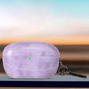 For Sony WF-1000XM5 Candy Color Crocodile Texture Earphone Protective Case(Purple)