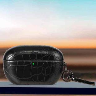 For Sony WF-1000XM5 Candy Color Crocodile Texture Earphone Protective Case(Black)
