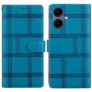 For Samsung Galaxy A07 4G / 5G Embossed Checkered Leather Phone Case(Blue)