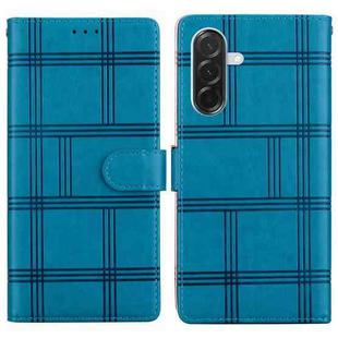 For Samsung Galaxy A26 5G Embossed Checkered Leather Phone Case(Blue)