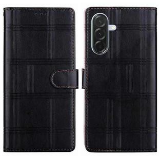 For Samsung Galaxy A36 5G / A56 5G Embossed Checkered Leather Phone Case(Black)