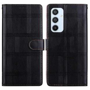 For Samsung Galaxy A54 5G Embossed Checkered Leather Phone Case(Black)